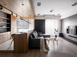 竹北L宅 / 溫潤 X 舒適宅, 極簡室內設計 Simple Design Studio 極簡室內設計 Simple Design Studio Minimalist living room