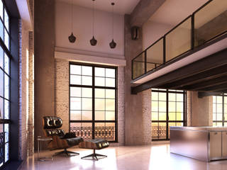 Innenraumperspektiven Loft, supervisuell supervisuell 상업공간