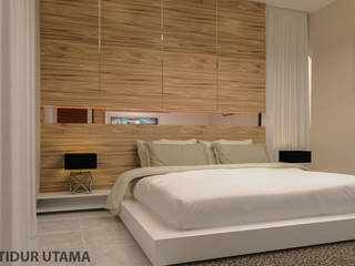 YN House, Interior Design, dk.std.id dk.std.id Kamar Tidur Modern Kayu Lapis