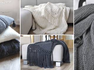 Decken | Blankets, Nebelschnecke Nebelschnecke Salas de estar minimalistas