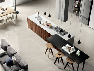 PAVIMENTO IN GRES PORCELLENATO C. DESTE - CLAY LIMESTONE 90X90X1.4, Italgres Outlet Italgres Outlet Paredes e pisos modernos Cerâmica