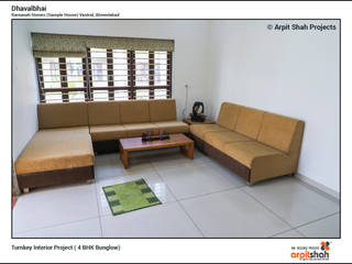 Karnavati Homes, ARPIT SHAH PROJECTS OPC PVT LTD. ARPIT SHAH PROJECTS OPC PVT LTD. Modern Living Room Bricks