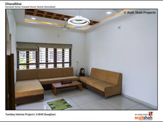 Karnavati Homes, ARPIT SHAH PROJECTS OPC PVT LTD. ARPIT SHAH PROJECTS OPC PVT LTD. غرفة المعيشة