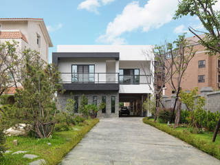 光景 巫宅, WID建築室內設計事務所 Architecture & Interior Design WID建築室內設計事務所 Architecture & Interior Design モダンな 家