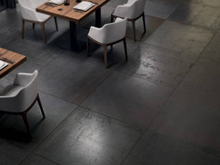 PAVIMENTO IN GRES PORCELLENATO KERLITE IRON METAL 100x100x0.55, Italgres Outlet Italgres Outlet Pareti & Pavimenti in stile moderno Ceramica