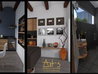 Casa Estudio , Art's arquitectura + diseño + arte Art's arquitectura + diseño + arte Столовая комната в стиле модерн