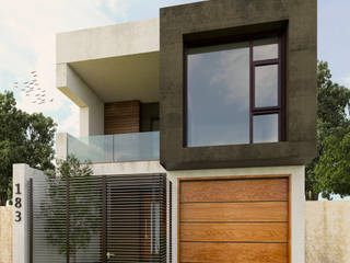 Remodelación Fachada Contemporánea , Estudio Monroy Arquitectos Estudio Monroy Arquitectos บ้านและที่อยู่อาศัย