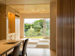 １F 和室 株式会社クレールアーキラボ オリジナルデザインの 多目的室 和室,庭