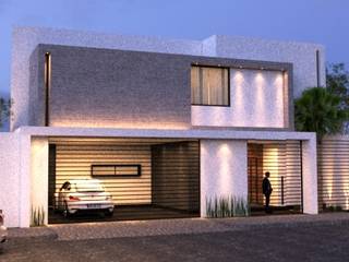 CASA S+V, arquitectura+proyectos arquitectura+proyectos Casas modernas Concreto Blanco