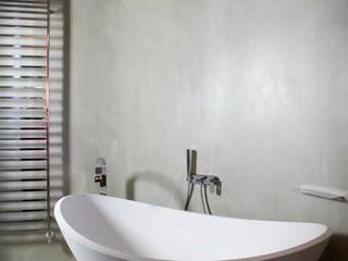 Beton architektoniczny w łazience, umywalki betonowe - inspiracje od Luxum, Luxum Luxum Baños industriales