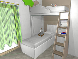 Letto a soppalco, Essenza Legno Essenza Legno Classic style bedroom