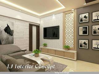 Happy Home - Vadodara, LJ Interior Concept LJ Interior Concept Salon moderne