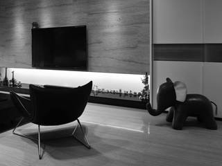 室內設計 巴黎之心 HW House, 黃耀德建築師事務所 Adermark Design Studio 黃耀德建築師事務所 Adermark Design Studio Minimalist living room