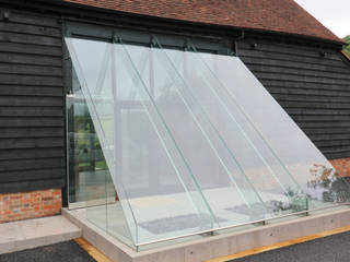 Structural Glass Porch To Barn Conversion, Ion Glass Ion Glass منازل زجاج