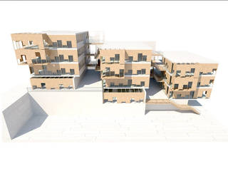 Construcción de vivienda multifamiliar en Arenys de Mar, Edificaciones de arquitectura residencial, projectelab projectelab Meergezinswoning
