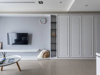 輕盈用色 女孩身心嚮往的法式居家, 合觀設計 合觀設計 Living room