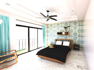 Eldoglen Estate Additions, A4AC Architects A4AC Architects Modern Bedroom Wood Multicolored