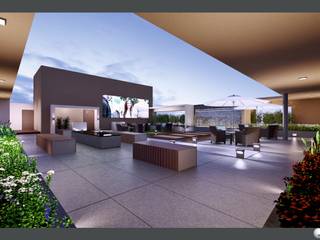Exterior 3D Still Rendering - Residential Projects, MI Studio LLP MI Studio LLP 屋頂
