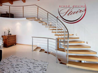 Floating Curved Staircase Los Angeles, Grand Design Stairs Grand Design Stairs Stairs