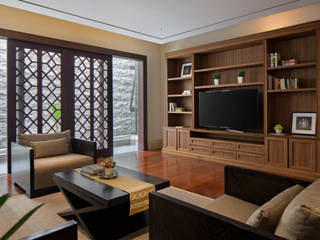 LP House, ARF interior ARF interior Ruang Keluarga Klasik Kayu Wood effect