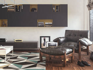 sala Mole, render a render a Modern living room