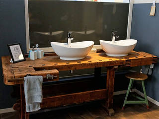 Hobelbank als Waschtisch + Zubehör ! restauriert ! Loft Vintage , Revived4home Revived4home Eclectic style bathroom
