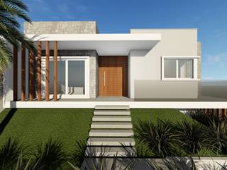 ​Projeto residencial contemporâneo, Cláudia Legonde Cláudia Legonde Single family home Stone Grey