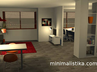 Loft Familiar - Santa Anita - Lima, Minimalistika.com Minimalistika.com Minimalist living room Chipboard Grey