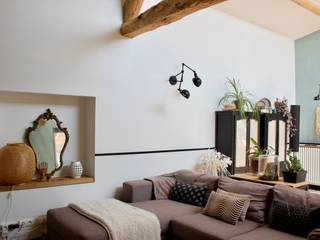 Rénovations d'une bâtisse dans le Tarn, Amandine Leblanc Amandine Leblanc Country style living room