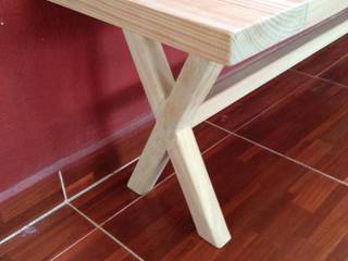 mesa y banca, dutchmex dutchmex Minimalist dining room Wood Wood effect