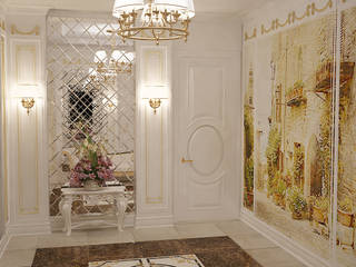 Дизайн прихожей в классическом стиле, студия Design3F студия Design3F Classic style corridor, hallway and stairs