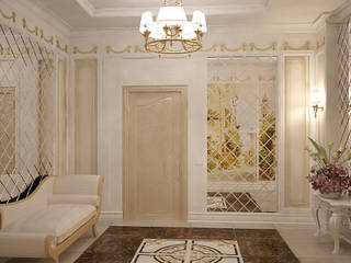 Дизайн прихожей в классическом стиле, студия Design3F студия Design3F Classic style corridor, hallway and stairs