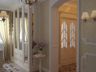 Интерьер коридора в классическом стиле, студия Design3F студия Design3F Classic style corridor, hallway and stairs