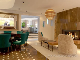 Интерьер каминного зала, студия Design3F студия Design3F Eclectic style living room