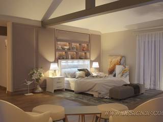 Интерьер спальни на мансарде, студия Design3F студия Design3F Eclectic style bedroom