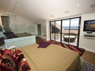Remodelação de apartamento de praia, Form Arquitetura e Design Form Arquitetura e Design Modern Yatak Odası