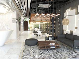 ANHSAO Showroom lighting, MEG Design Studio MEG Design Studio Kapılar Bakır/Bronz/Pirinç