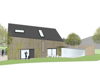 Zwei Seiten unter einem Dach, cy architecture cy architecture Single family home Wood Wood effect