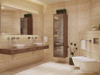 Интерьер ванной комнаты с душевой, студия Design3F студия Design3F Minimalist style bathroom