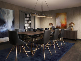 Richmond, Surrey - Private Residence, FALCHI INTERIORS LTD FALCHI INTERIORS LTD Modern dining room