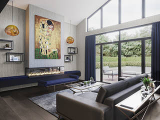 Richmond, Surrey - Private Residence, FALCHI INTERIORS LTD FALCHI INTERIORS LTD Salas modernas