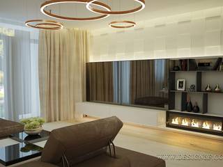 Интерьер гостиной с большим угловым диваном, студия Design3F студия Design3F Modern living room