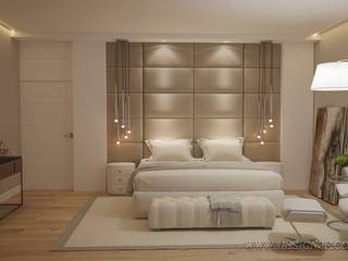 Большая светлая спальня, студия Design3F студия Design3F Modern style bedroom