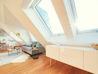 Dachgeschoss-Maisonette in 1150 Wien, VIENNA HOME STAGING VIENNA HOME STAGING Modern Living Room