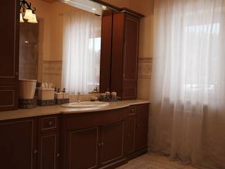 Интерьер ванной в темном цвете, студия Design3F студия Design3F Classic style bathroom