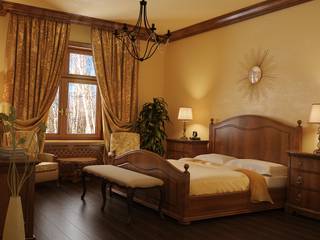 Интерьер спальни в английском стиле, студия Design3F студия Design3F Classic style bedroom