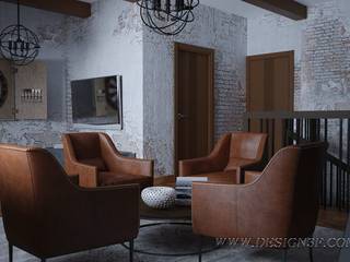 Комната отдыха на мансарде, студия Design3F студия Design3F Eclectic style living room