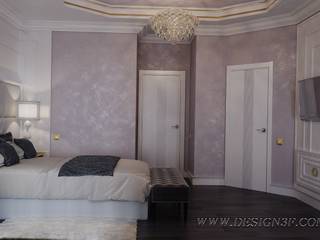 Интерьер спальни в стиле ар-деко, студия Design3F студия Design3F غرفة نوم