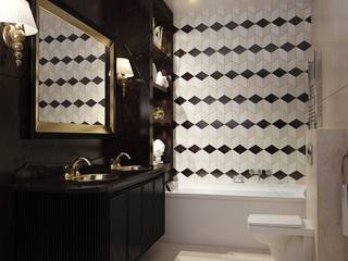 Красивая ванная комната, студия Design3F студия Design3F Kamar Mandi Gaya Eklektik