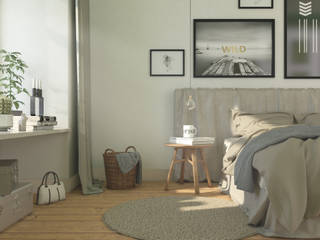 Apartamento Pombalino, INTO Studio INTO Studio Scandinavian style bedroom